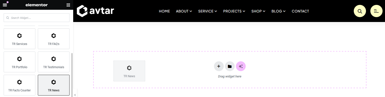 Elementor Add Element