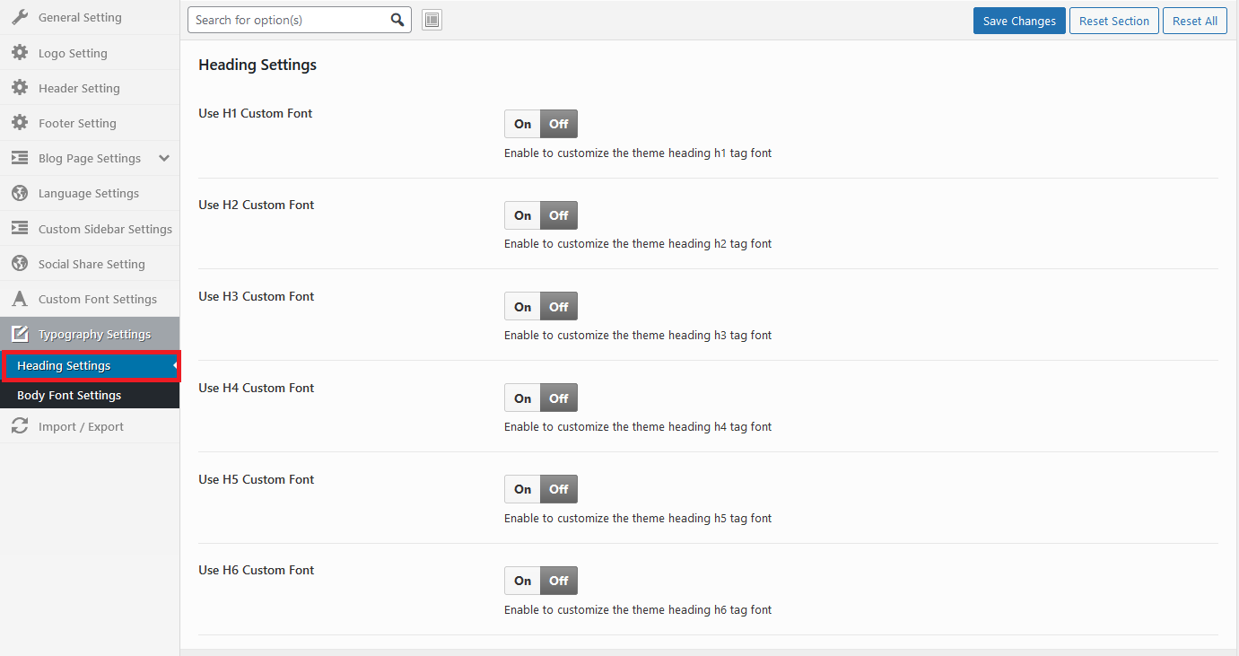 CONAT Options - Font