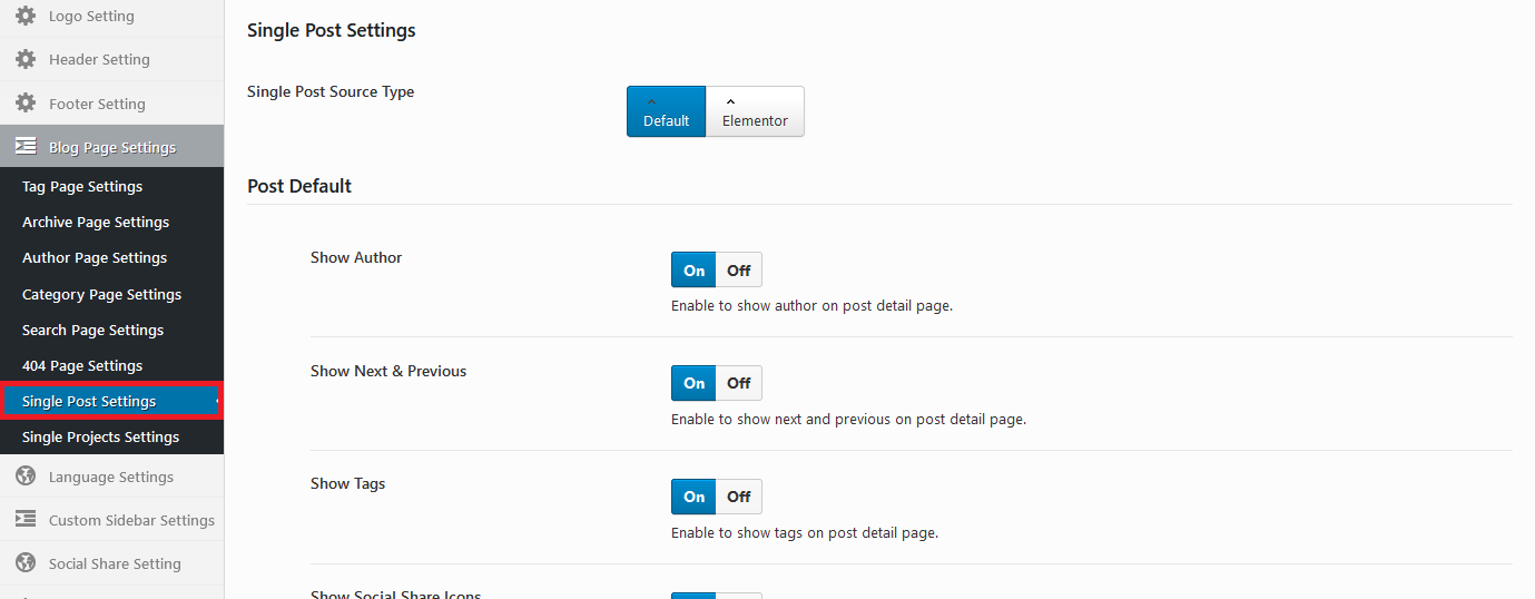 CONAT Options - Post