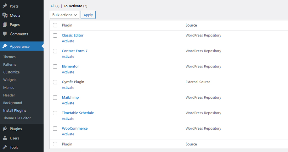 Install Required Plugins